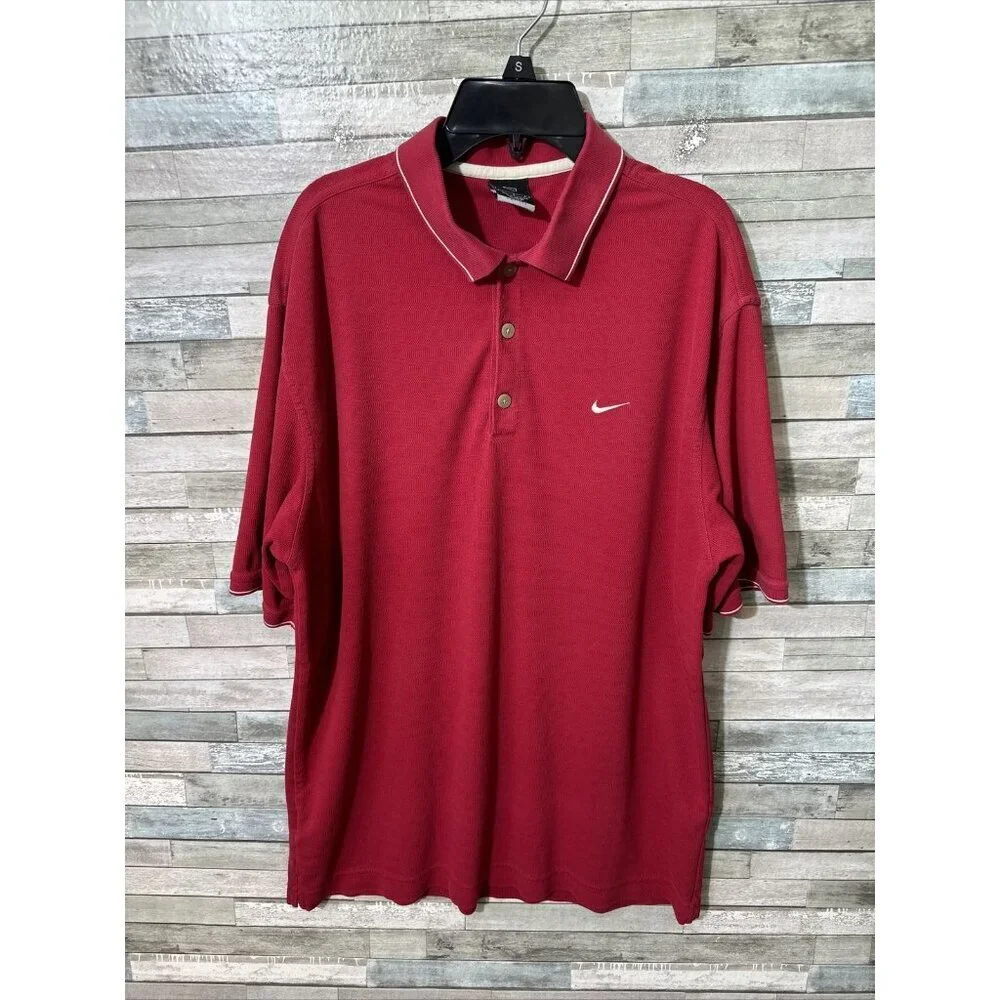 Men’s Nike Dri Fit Polo T-shirt Red Large